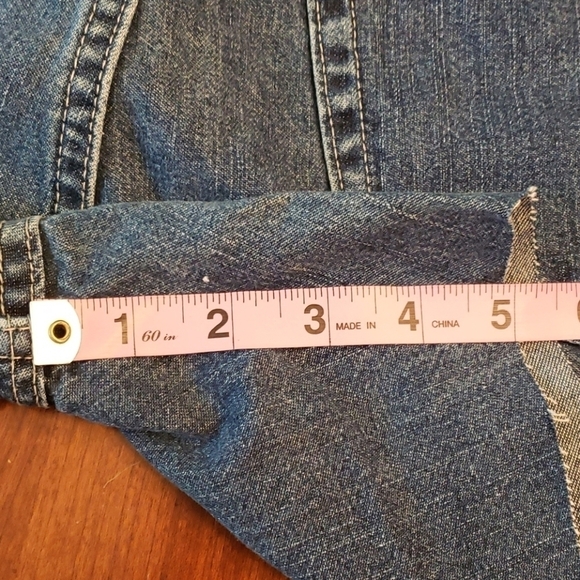 VINTAGE Lee Riders High Waist Denim Cut Offs USA 8 - Picture 14 of 15